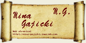 Mina Gajicki vizit kartica